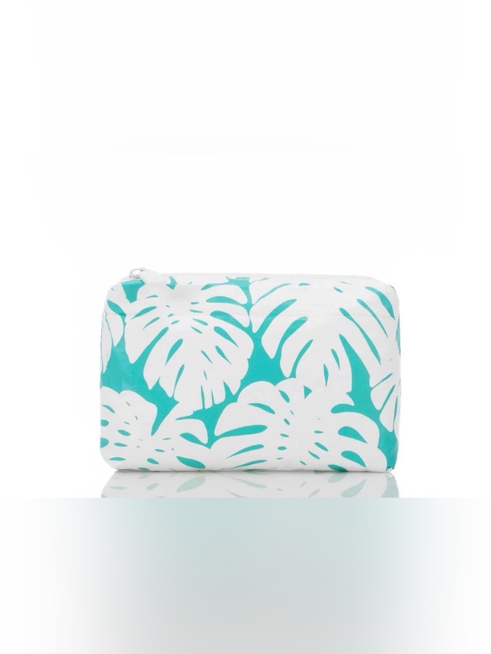 ALOHA Collection Teal/White Monstera Small Pouch